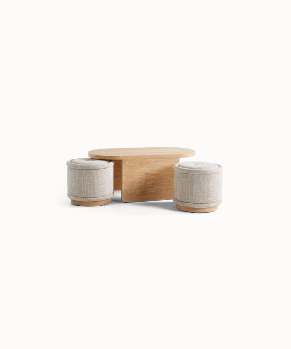 Oval Nesting Coffee Table – Image 2