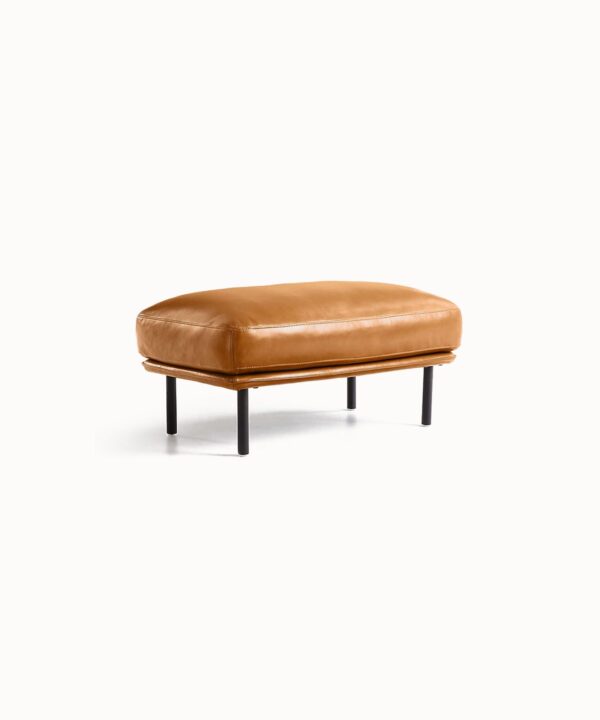 Wells Leather Ottoman – Image 2
