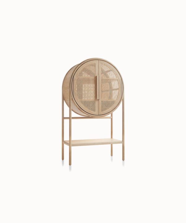 West Natural Cane Bar Cabinet – Image 2